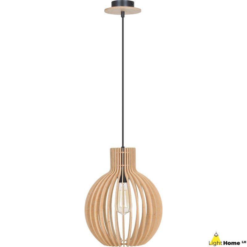 Lampa z jasnego drewna wisząca kula Sklep z oświetleniem Light Home