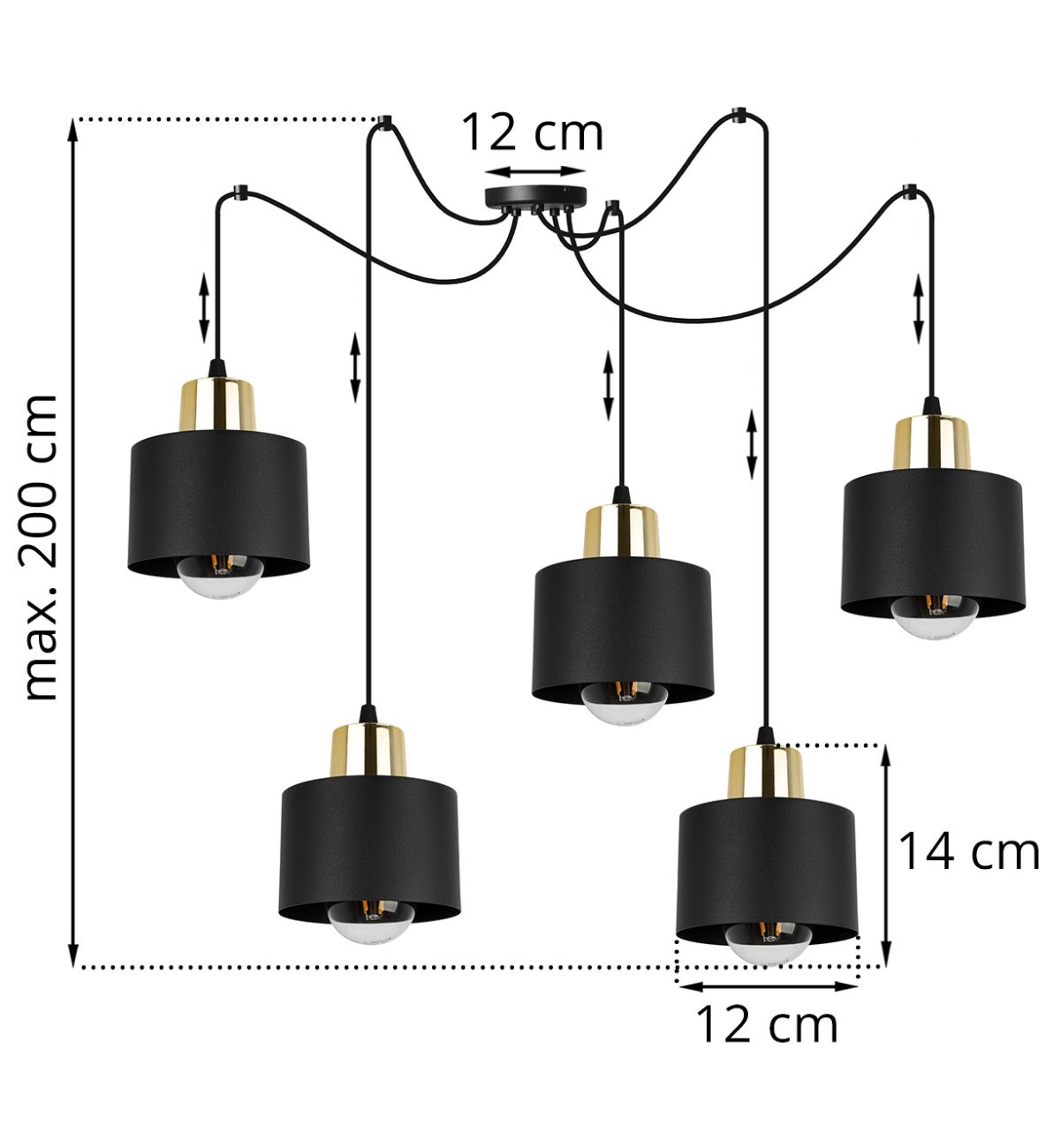 Lampa Nowoczesna Sufitowa Typu Paj K Spider Panta Czarna Sklep