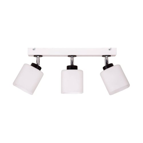 Lampa Sufitowa na Listwie Chromowanymi Elementami