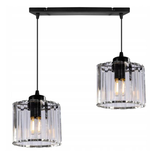 Wisząca Lampa na Belce z Dwoma Kloszami