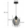 Lampa Wisząca ze szklanym Żyrandolem Lampa Wisząca ze szklanym Żyrandolem