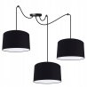 Elegancka lampa wisząca z czarnymi abażurami Elegancka lampa wisząca z czarnymi abażurami