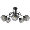Elegancka lampa sufitowa z kryształowymi kloszami Elegancka lampa sufitowa z kryształowymi kloszami