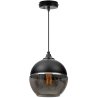 Nowoczesna Lampa Wisząca z Kulistym Kloszem z Ciemnego Szkła