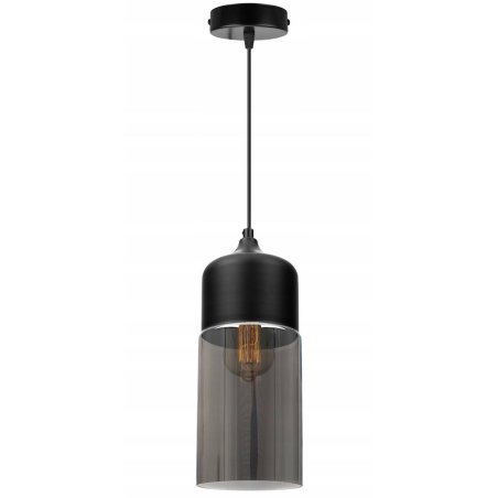 Elegancka lampa wisząca z czarnym kloszem