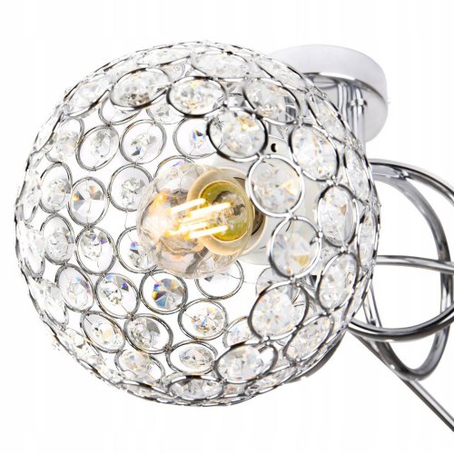 Lampa Sufitowa z Kryształowymi Kloszami w Stylu Art-Deco