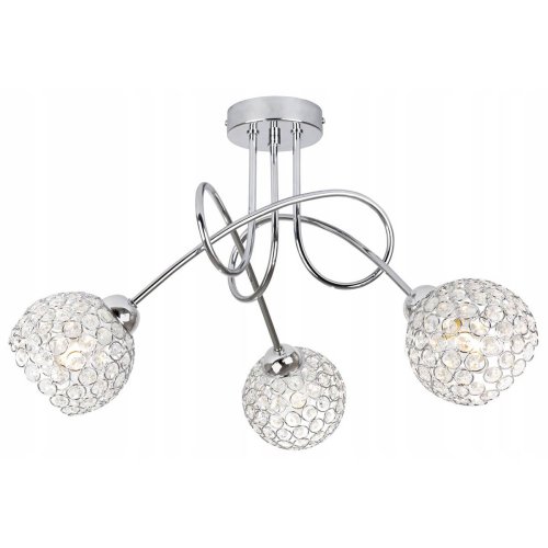 Lampa Sufitowa z Kryształowymi Kloszami w Stylu Art-Deco