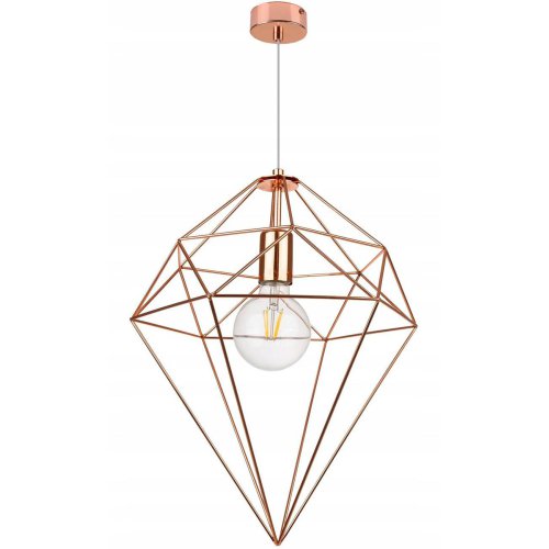 Lampa Wisząca Loft Ze Złotym Kloszem z Metalu