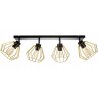 Nowoczesna lampa industrialna ze złotymi kloszami w stylu loft Nowoczesna lampa industrialna ze złotymi kloszami w stylu loft