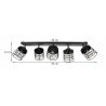 Lampa Sufitowa Loft ze Złotymi Kloszami Lampa Sufitowa Loft ze Złotymi Kloszami