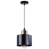 Czarna lampa dekoracyjna z nowoczesnym kloszem miedziana Czarna lampa dekoracyjna z nowoczesnym kloszem miedziana