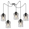 Elegancka lampa szklana z wiszącymi kloszami Elegancka lampa szklana z wiszącymi kloszami