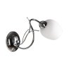 Elegancka lampa ścienna kinkiet chrom szklany klosz Elegancka lampa ścienna kinkiet chrom szklany klosz