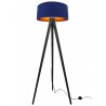 Elegancka lampa stojąca ze złotym abażurem Elegancka lampa stojąca ze złotym abażurem