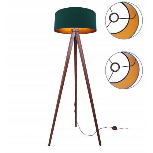Lampa Stojąca z Abażurem Złoty Środek