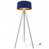 Elegancka lampa stojąca trójnóg z niebieskim abażurem Elegancka lampa stojąca trójnóg z niebieskim abażurem