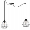 Elegancka lampa w stylu loft z dwoma kloszami drucianymi Elegancka lampa w stylu loft z dwoma kloszami drucianymi