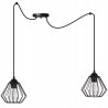 Ciekawa lampa loft z dwoma kloszami metalowymi Ciekawa lampa loft z dwoma kloszami metalowymi