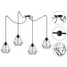 Industrialna Lampa Wisząca typu Pająk Metalowa