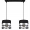 Elegancka lampa z dwoma abażurami chromowana Elegancka lampa z dwoma abażurami chromowana
