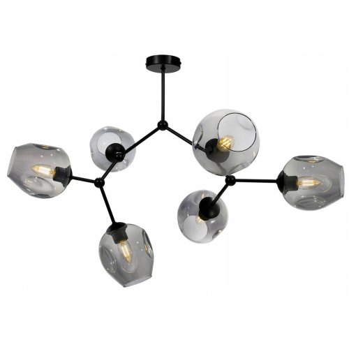 Nowoczesna Lampa typu Loft ze Szklanymi Kloszami w Różnych Odcieniach