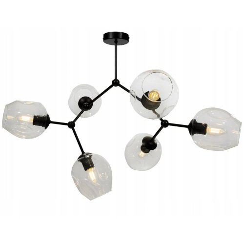 Nowoczesna Lampa typu Loft ze Szklanymi Kloszami w Różnych Odcieniach