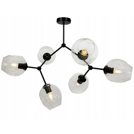 Pomysłowa lampa loft ze szklanymi kloszami