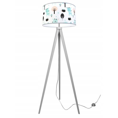 Dziecięca Lampa Stojąca Trójnóg z Abażurem