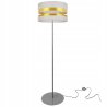 Nowoczesna lampa stojąca z eleganckim abażurem