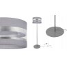 Elegancka lampa podłogowa z szarym kloszem
