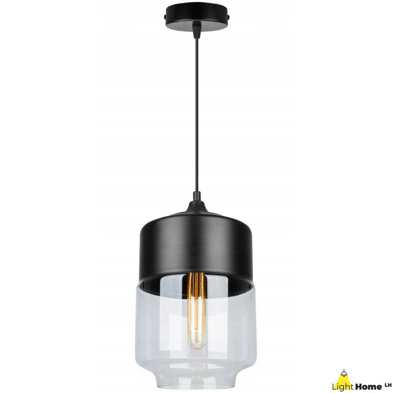 Pomysłowa lampa nowoczesna z szklanym kloszem