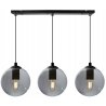Lampa wisząca trzypłomienna z czarnymi kloszami Lampa wisząca trzypłomienna z czarnymi kloszami