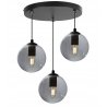 Lampa plafon z wiszącymi czarnymi kloszami Lampa plafon z wiszącymi czarnymi kloszami