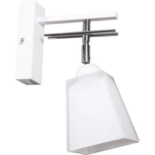 Kinkiet Chrom Regulowany Szklany Klosz