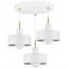 Designerska lampa z 3 regulowanymi białymi kloszami