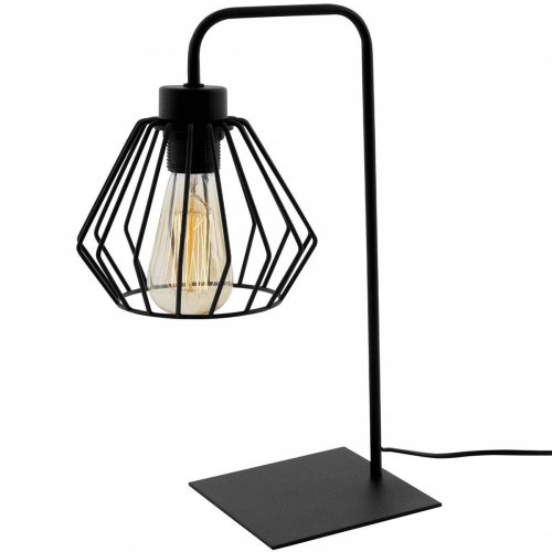 Nowoczesna Lampa Stołowa Loft z Drucianym Kloszem