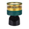 Lampka nocna INTENSE GOLD zielony abażur i czarna konstrukcja