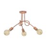 Nowoczesna Lampa 3-Płomienna Edison Loft Miedź Nowoczesna Lampa 3-Płomienna Edison Loft Miedź