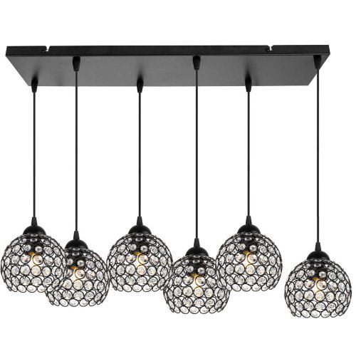 Nowoczesna Elegancka Lampa Wisząca Regulowana z Kryształkami