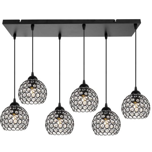 Nowoczesna Elegancka Lampa Wisząca Regulowana z Kryształkami