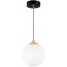 Lampa wisząca pojedyńcza ze złotym zdobieniem Lampa wisząca pojedyńcza ze złotym zdobieniem