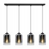 Pomysłowa lampa wisząca z czterema kloszami listwa Pomysłowa lampa wisząca z czterema kloszami listwa