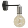 Lampa ścienna kinkiet z chromowanymi elementami i dekoracyjną żarówką Lampa ścienna kinkiet z chromowanymi elementami i dekoracyjną żarówką
