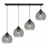 Lampa wisząca glamour listwa z kryształowymi kloszami