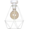 Lampa sufitowa plafon biała druciana w stylu loft