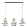 Industrialna lampa wisząca metal trzy źródła światła  Industrialna lampa wisząca metal trzy źródła światła