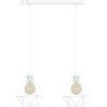 Stylowa biała lampa wisząca 2-płomienna metal Stylowa biała lampa wisząca 2-płomienna metal