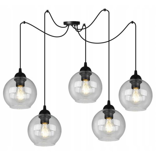 Nowoczesna Lampa Wisząca z Kloszami z Barwionego Szkła