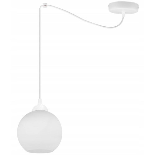 Nowoczesna Lampa Kula w Klasycznym Stylu z Kloszem w Mlecznym Kolorze