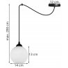 Nowoczesna Regulowana Lampa Wisząca Kulisty Klosz Nowoczesna Regulowana Lampa Wisząca Kulisty Klosz